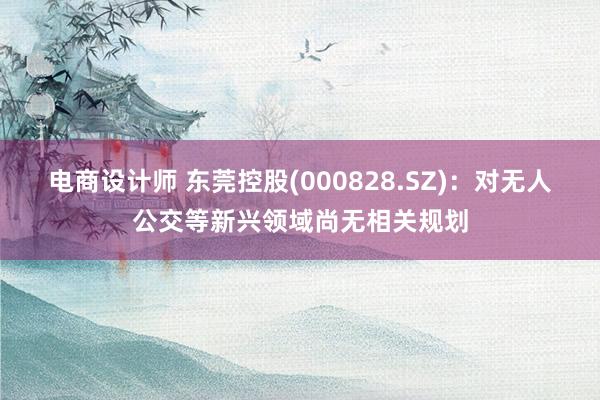 电商设计师 东莞控股(000828.SZ)：对无人公交等新兴领域尚无相关规划