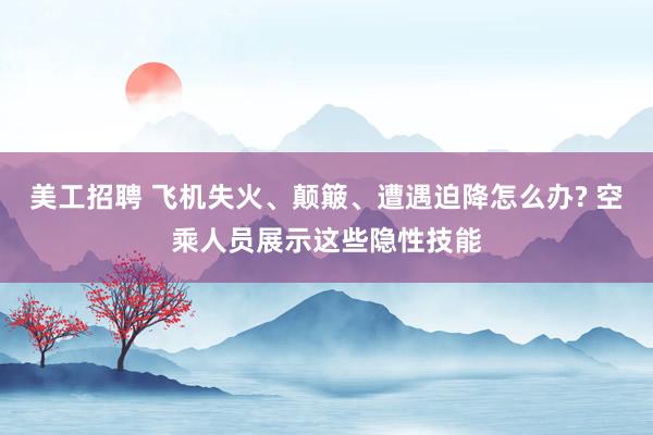 美工招聘 飞机失火、颠簸、遭遇迫降怎么办? 空乘人员展示这些隐性技能